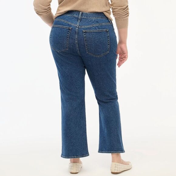 NWT J. Crew Flare Crop Mid Rise Jeans in All Day Stretch - Picture 5 of 13